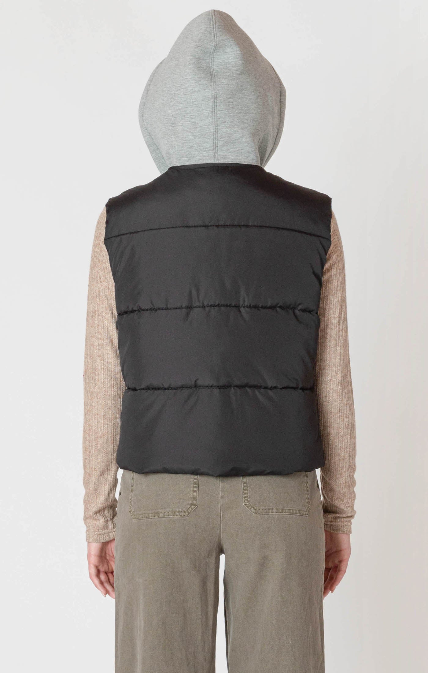 Veste Courte Matelassée avec Capuchon
