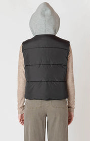 Veste Courte Matelassée avec Capuchon