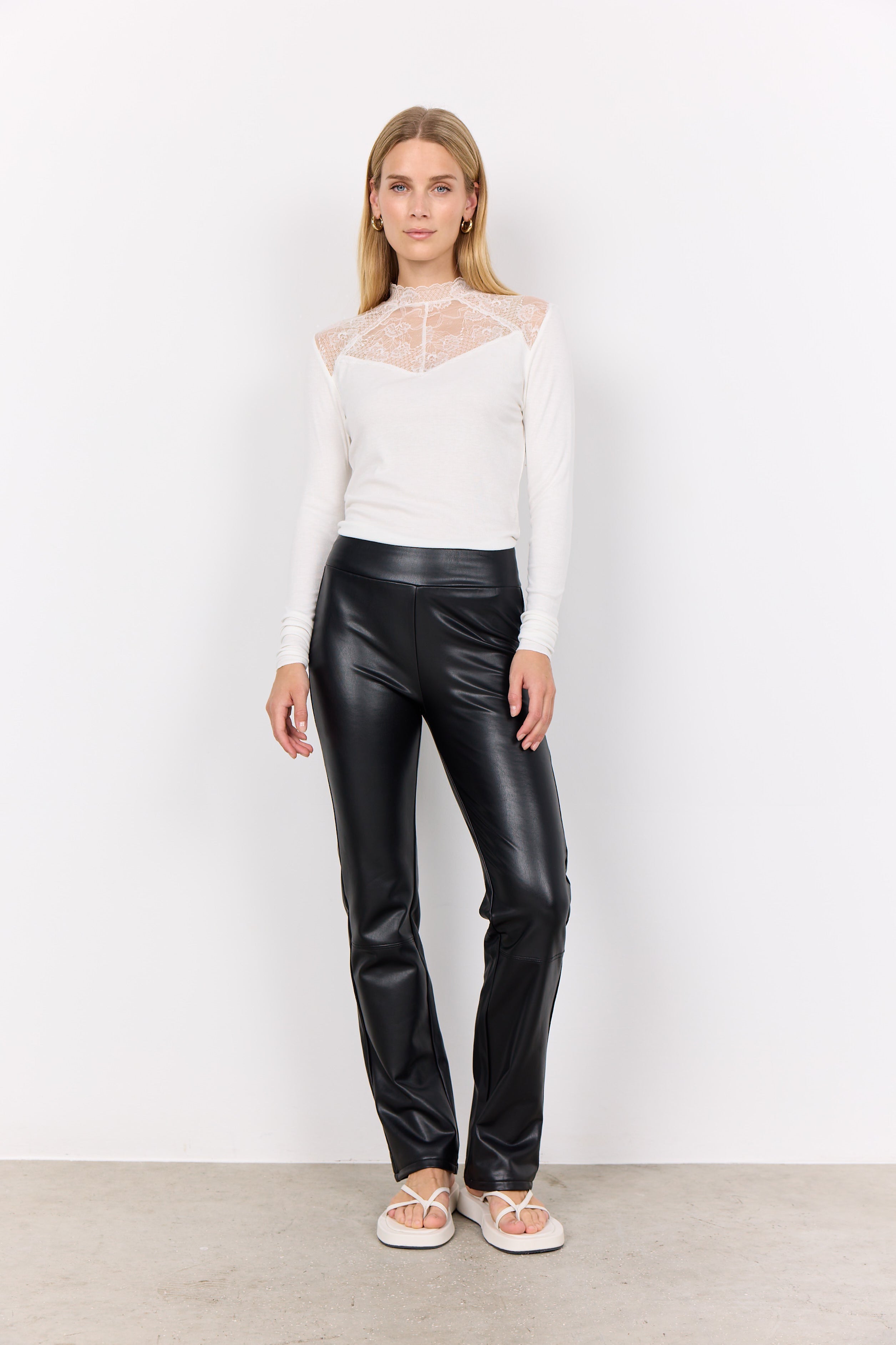 Pantalon Simili Cuir sans Zip