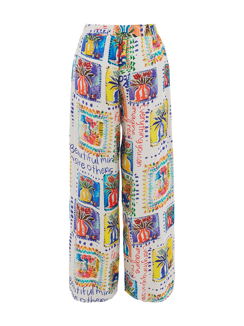 Pantalon Imprimé Fluide Ouvertures sur les côtés