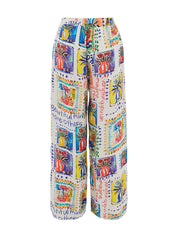 Pantalon Imprimé Fluide Ouvertures sur les côtés