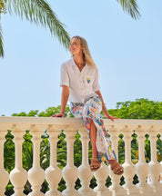 Pantalon Imprimé Fluide Ouvertures sur les côtés