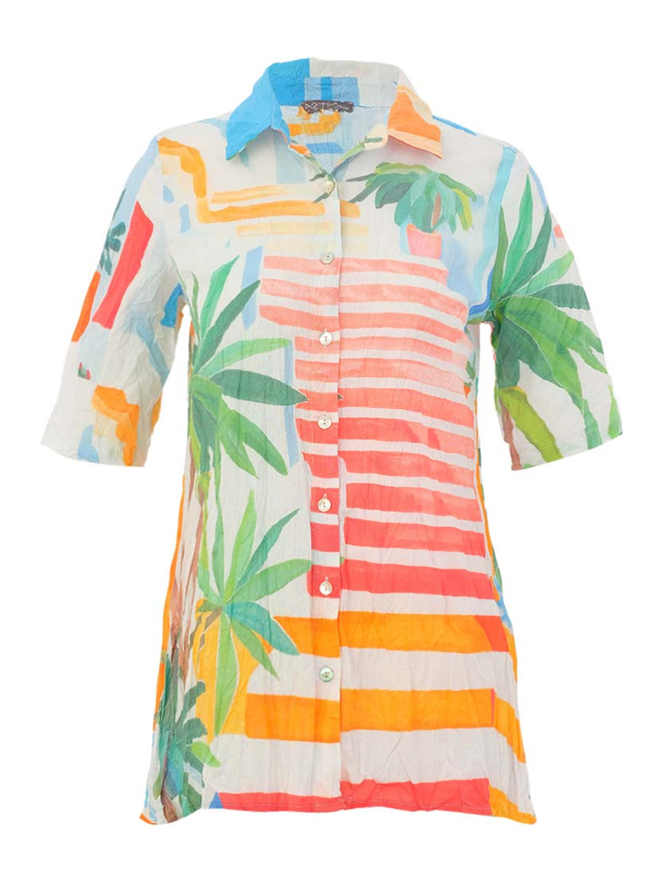 Chemisier Imprimé Tropical