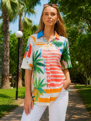 Chemisier Imprimé Tropical