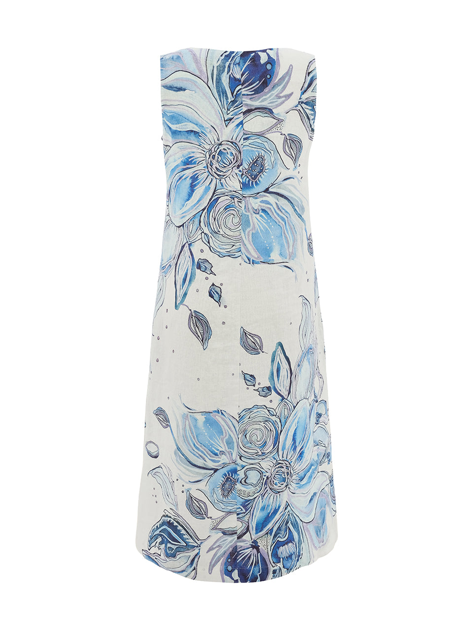 Robe en Lin Imprimé Floral