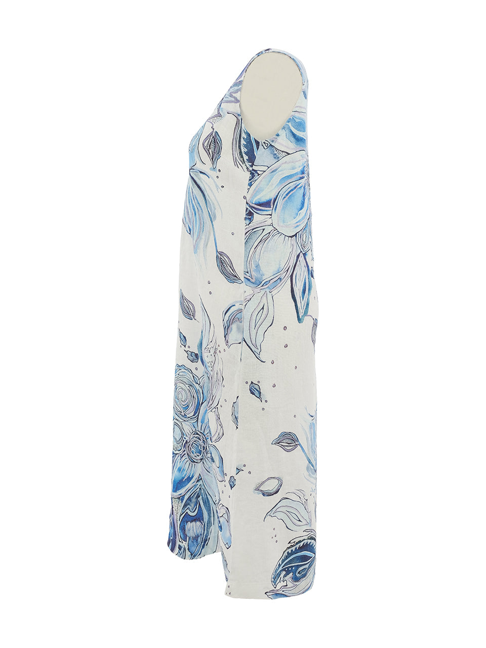 Robe en Lin Imprimé Floral