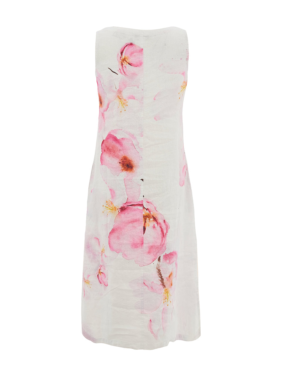 Robe Longue en Lin Imprimé Art