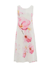 Robe Longue en Lin Imprimé Art