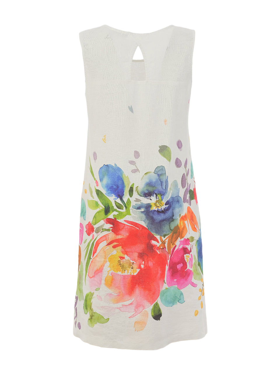 Robe en Lin Imprimé Floral