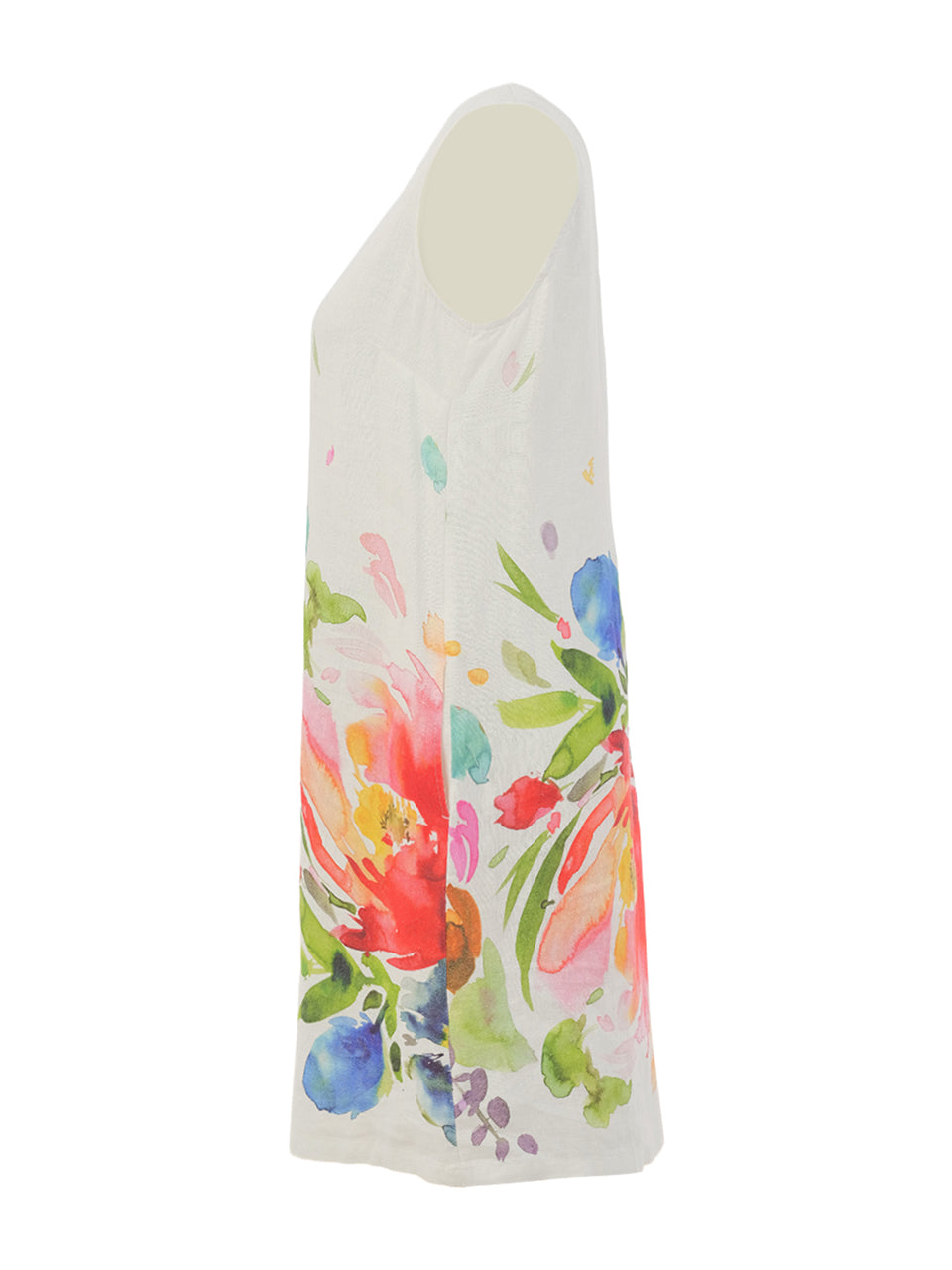 Robe en Lin Imprimé Floral