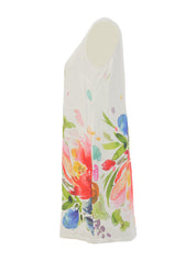 Robe en Lin Imprimé Floral
