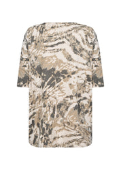 Chandail Douceur Imprimé Abstrait Manches au Coudes