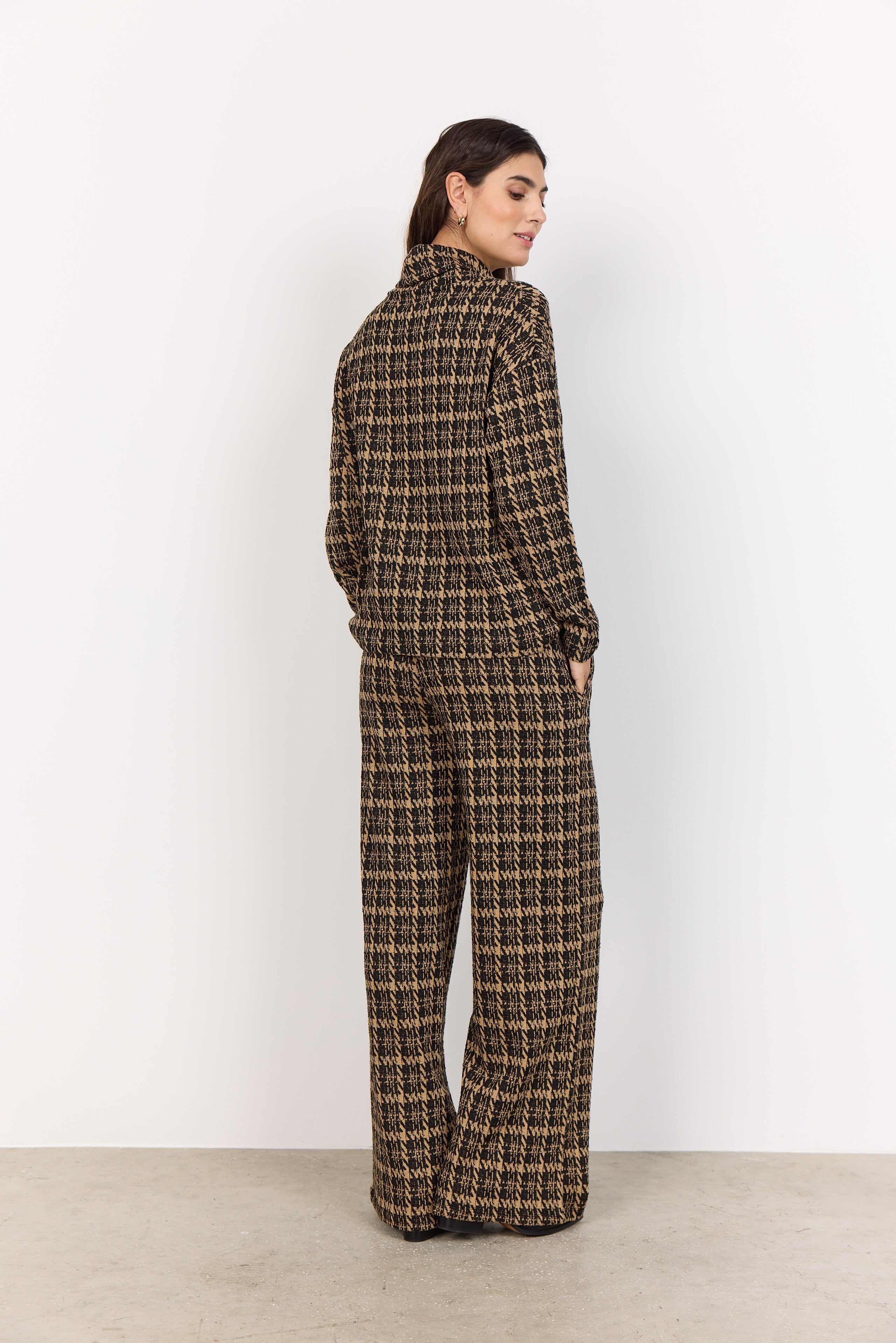 Chandail Col baveux Imprimé Effet Tweed