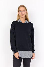 Chandail Douceur Modal Effet Chemise Superposée