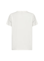 T-Shirt Imprimé Fleurs et Feuilles d'Automne Blanc Soya Concept Femme
