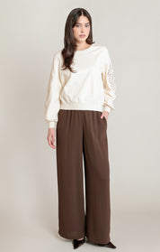 Pantalon à Jambe Large à Enfiler