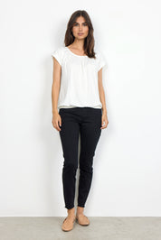 T-Shirt col en U Bande cammouflante pour le ventre