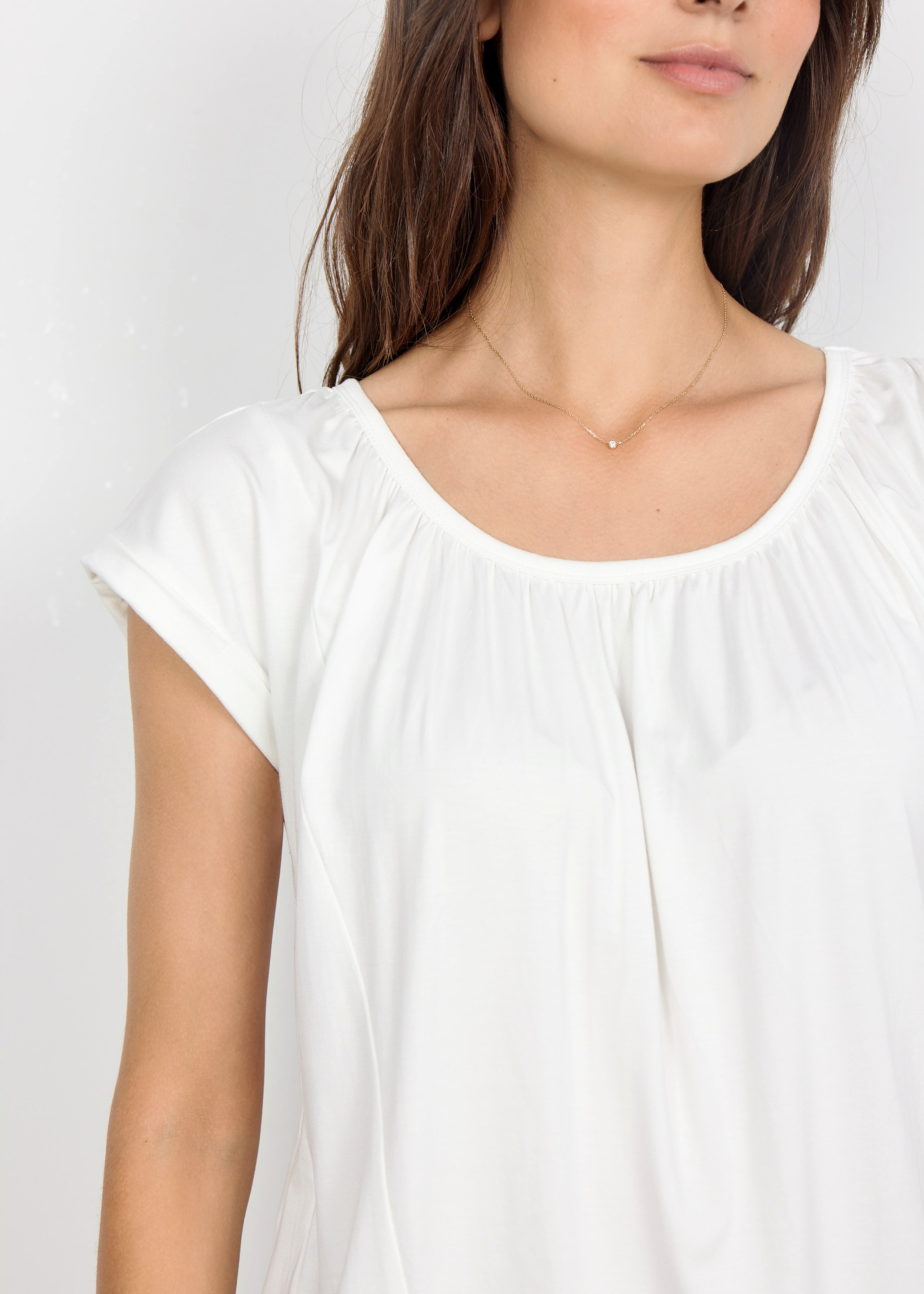 T-Shirt col en U Bande cammouflante pour le ventre