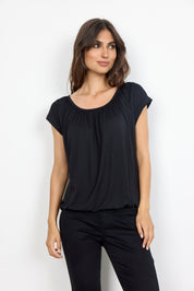 T-Shirt col en U Bande cammouflante pour le ventre
