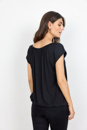 T-Shirt col en U Bande cammouflante pour le ventre