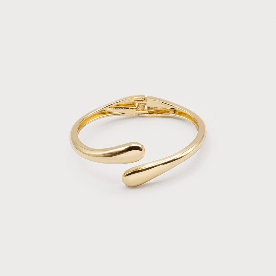 Bracelet Rigide Étroit Doré Caracol, vue du produit