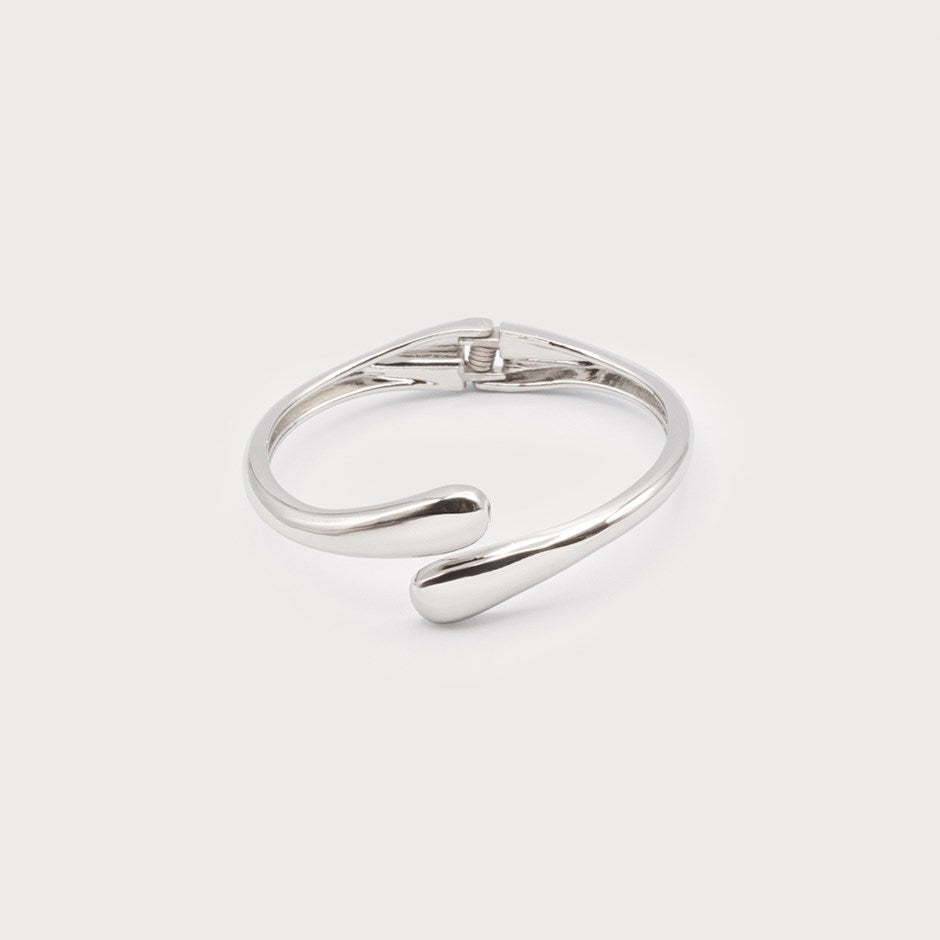 Bracelet Rigide Étroit Argenté Caracol, vue du produit