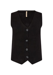 Veste Sans Manche en Tricot Cötelé