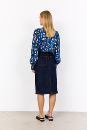 Top Style Chemisier Col en V Imprimée