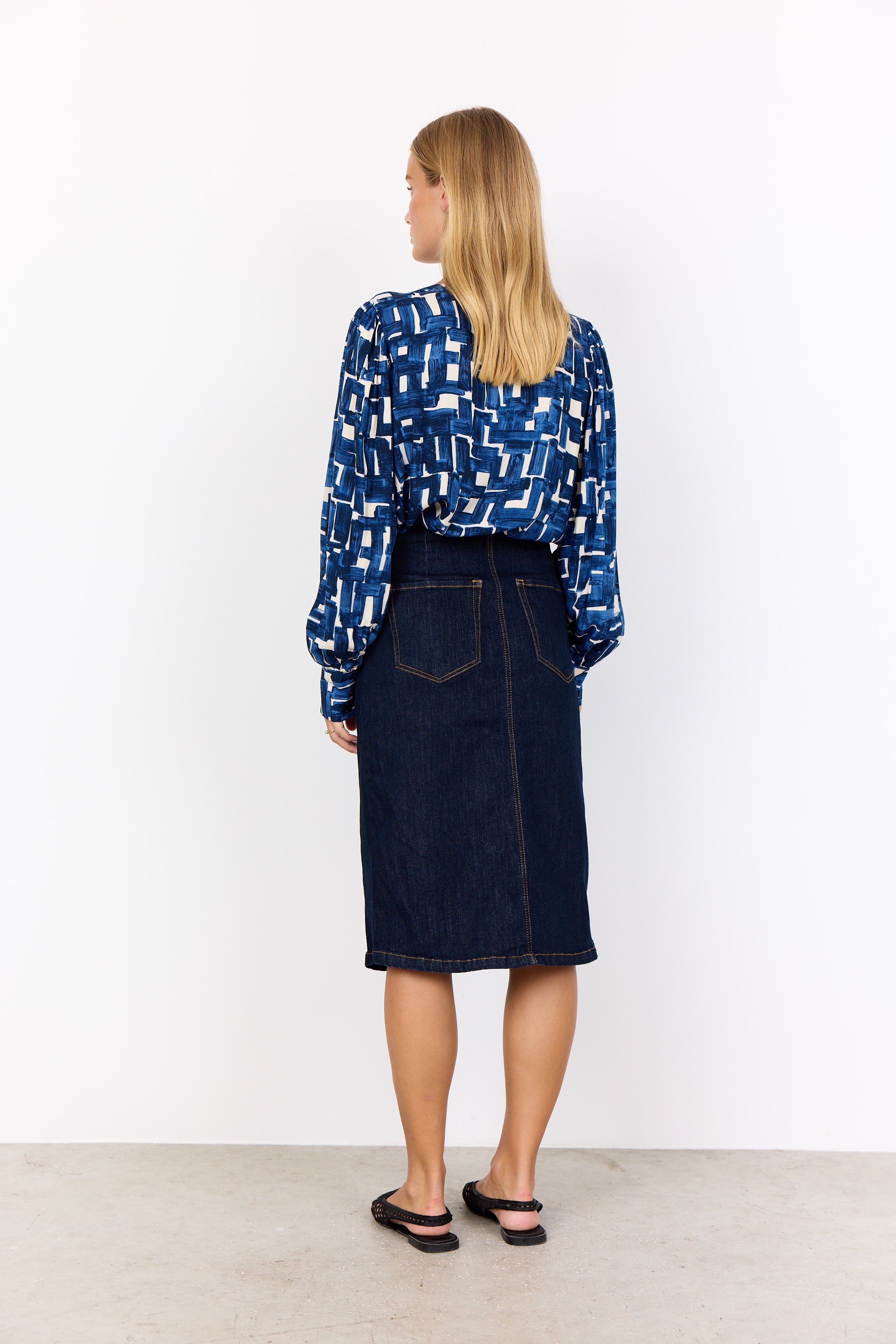 Top Style Chemisier Col en V Imprimée