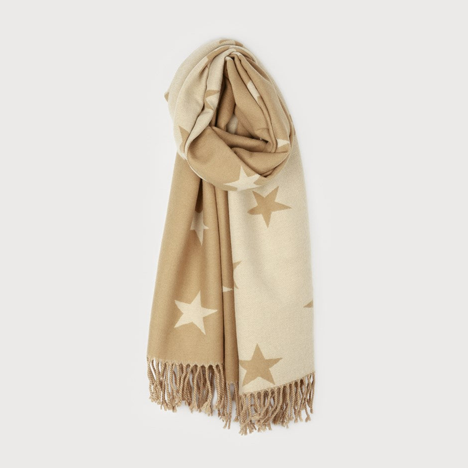 Foulard Réversible à Étoiles Beige Caracol, vue du produit