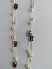 Collier Long Or avec Perle