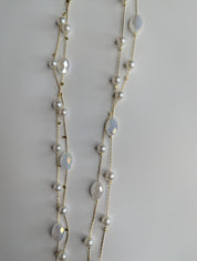 Collier Long Or avec Perle
