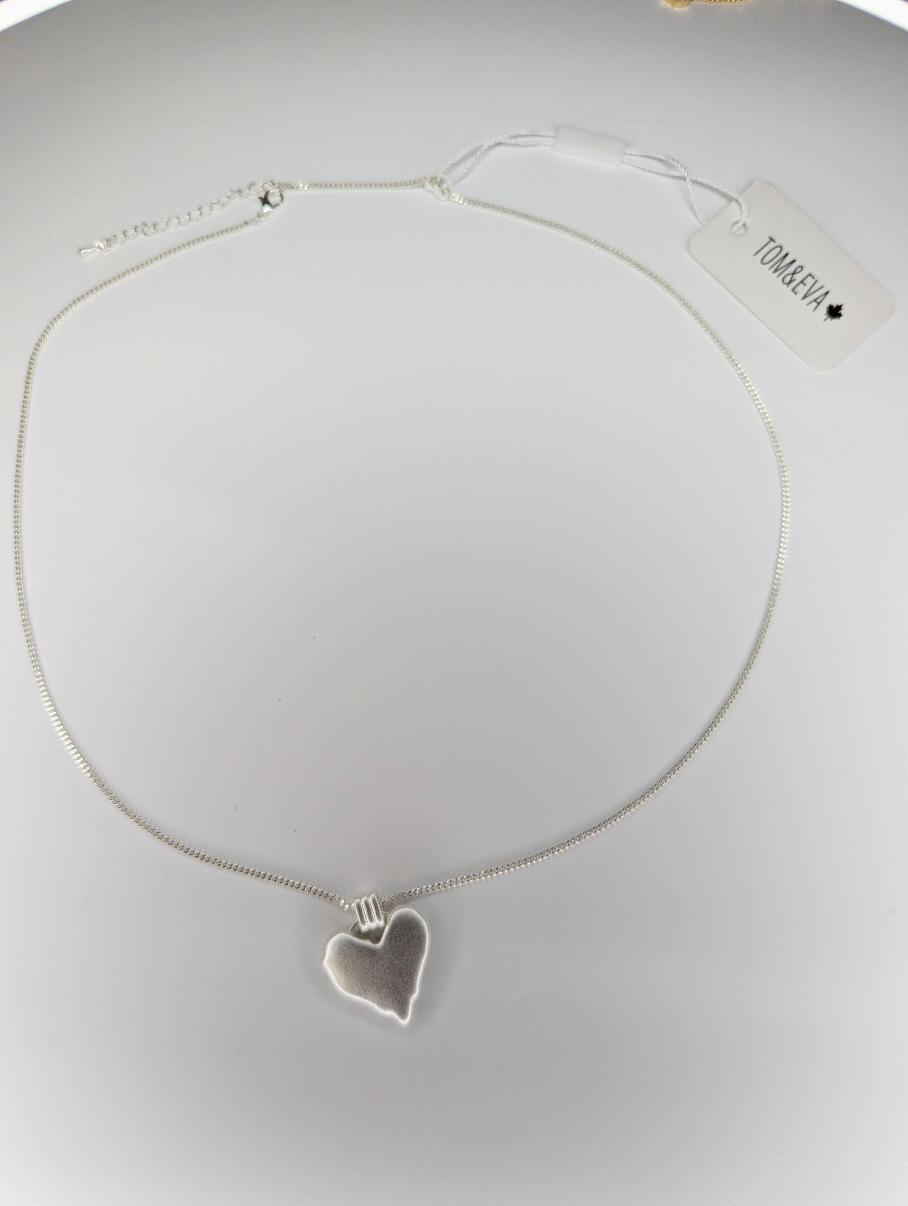 Collier avec coeur argent