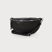 Sac Ceinture en Rafia avec Pochette et Ganse Ajustable