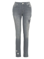 Jeans Coeur Gris