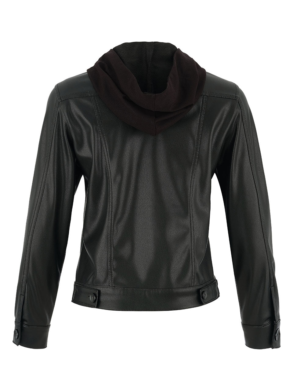 Veston Capuchon Cuir Végan