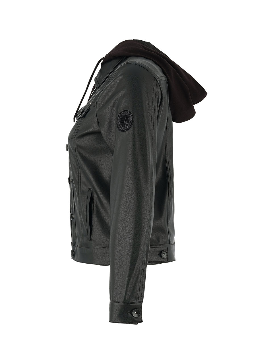 Veston Capuchon Cuir Végan