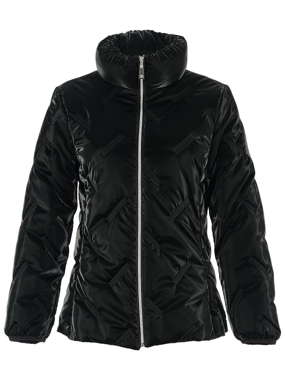 Manteau court noir pour femme, chaud, léger et imperméable. Composition 100% polyester. Marque Dolcezza.