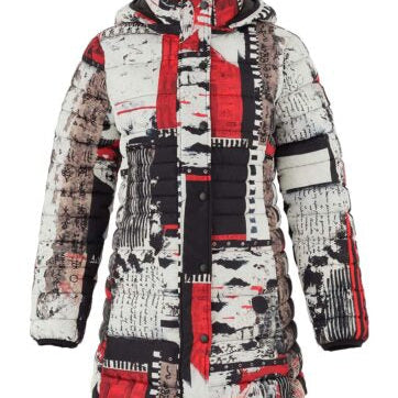 8 Dolcezza avec imprimé artistique abstrait inspiré de la nature de Carol Staub. Vêtement en 100% Polyester.