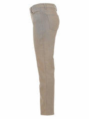 Pantalon droit taupe extensible avec poches et passants de ceinture Dolcezza