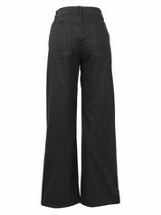 Pantalon charbon à jambe large avec poches et passants de ceinture Dolcezza
