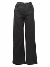 Pantalon charbon à jambe large avec poches et passants de ceinture Dolcezza
