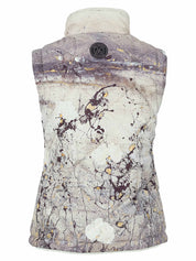 Veste sans manches réversible multicolore à imprimé artistique et fausse fourrure Dolcezza