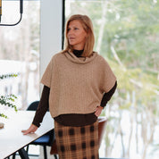 Boléro Grandmont Beige en Tricot Texturé