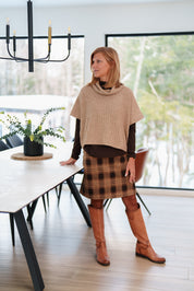 Boléro Grandmont Beige en Tricot Texturé