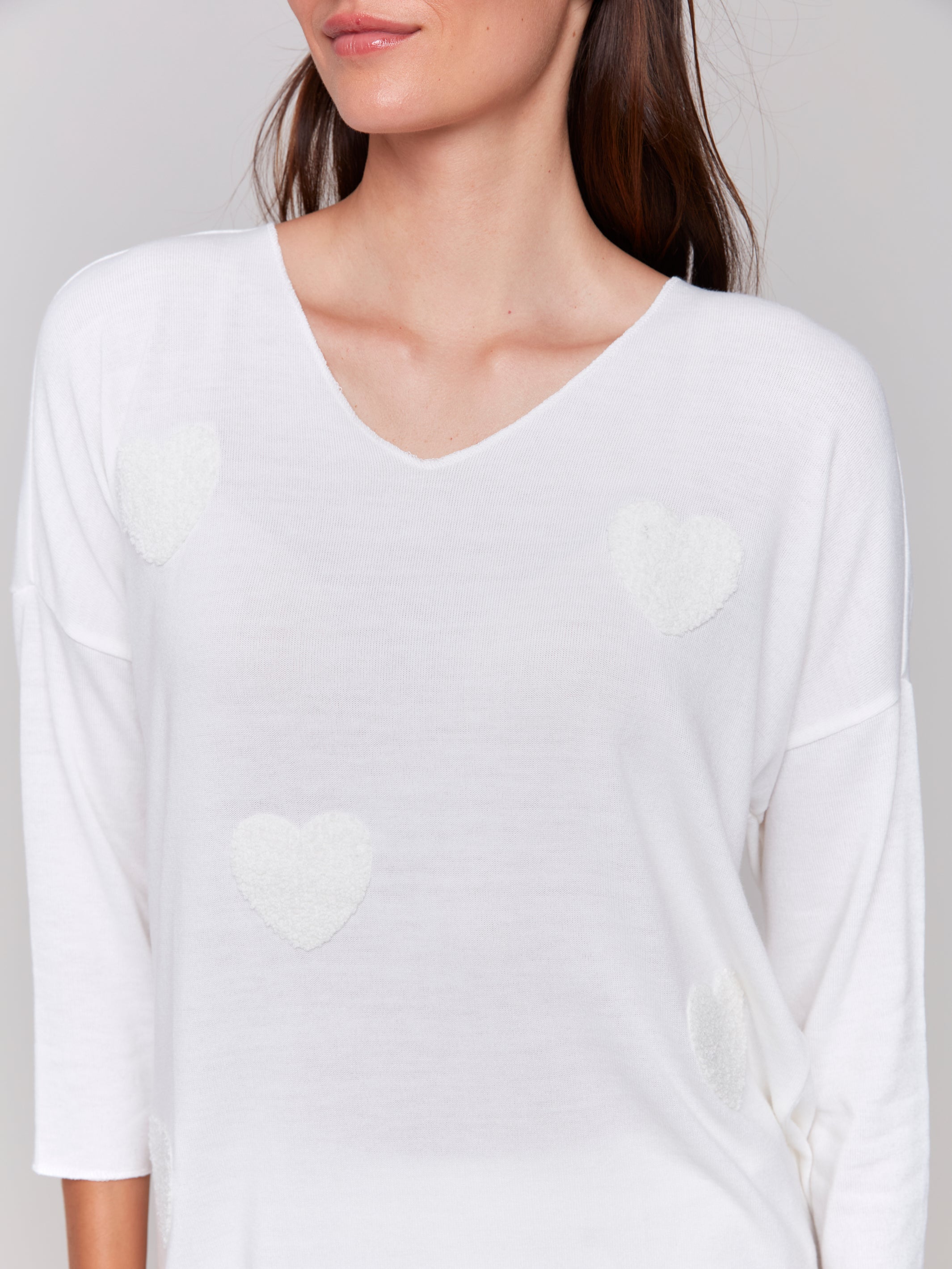 Chandail Coeur Tricot Léger