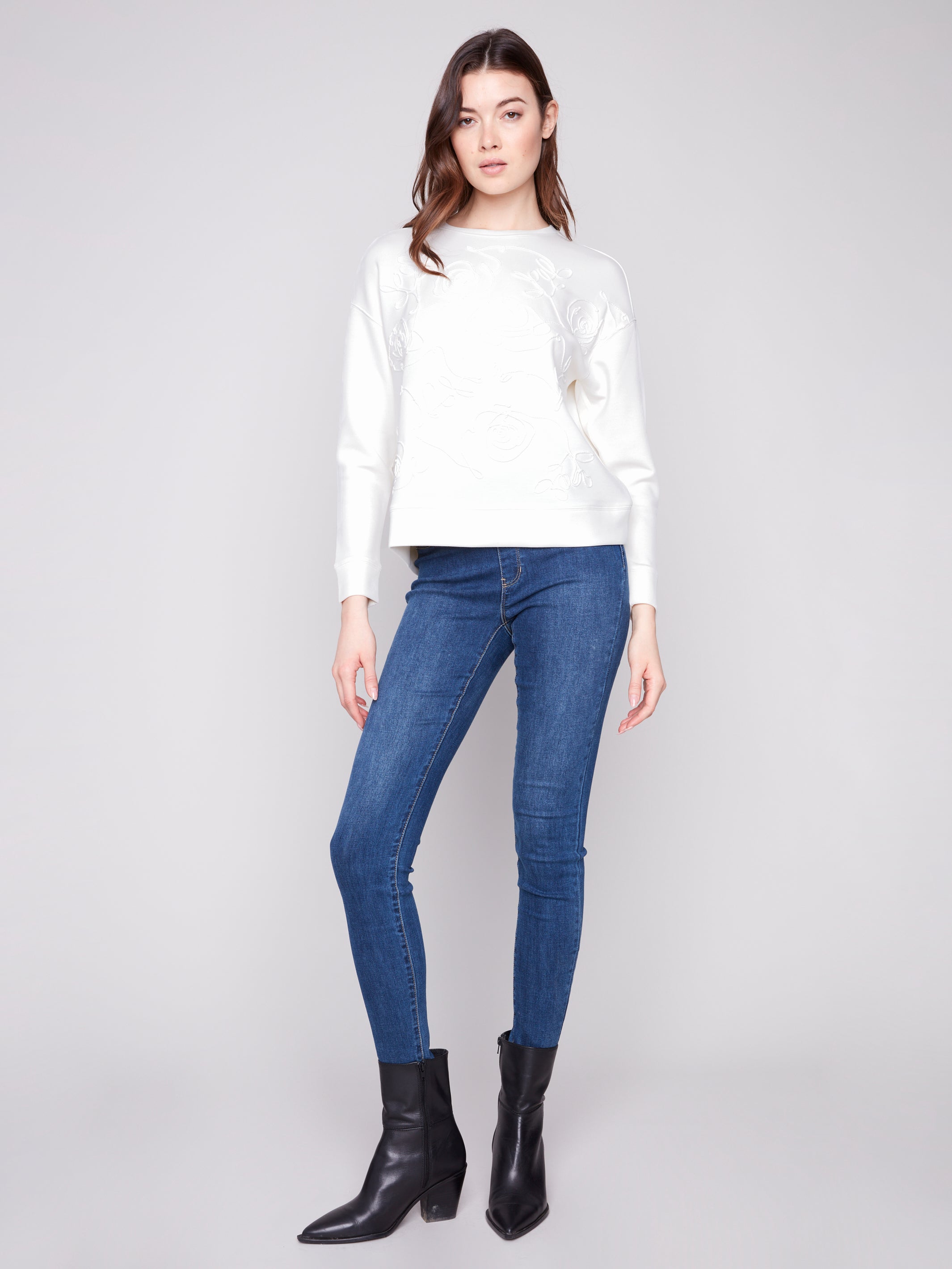 Chandail Brodé Coton Modal