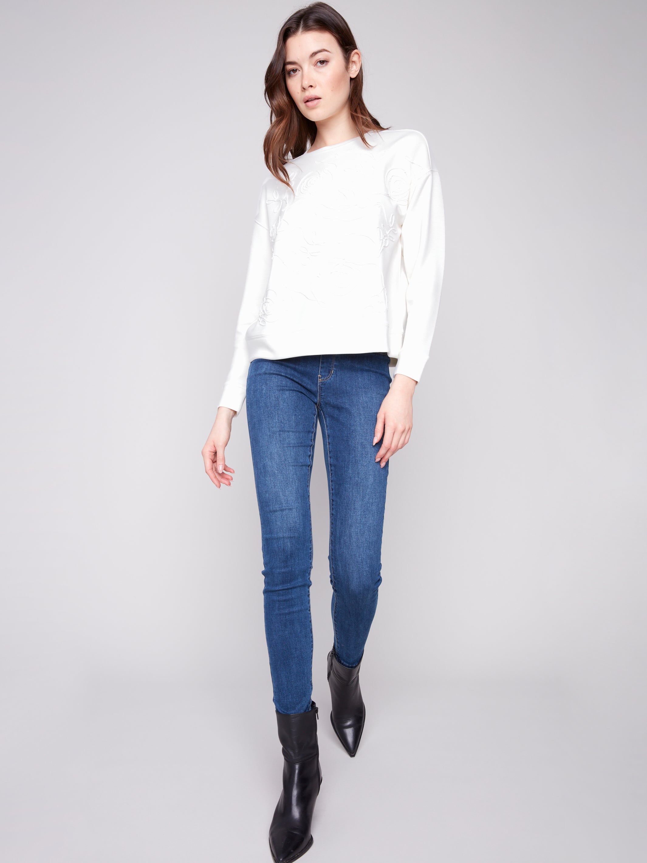 Chandail Brodé Coton Modal