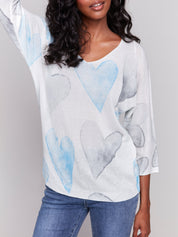 Chandail Tricot Léger Coeur