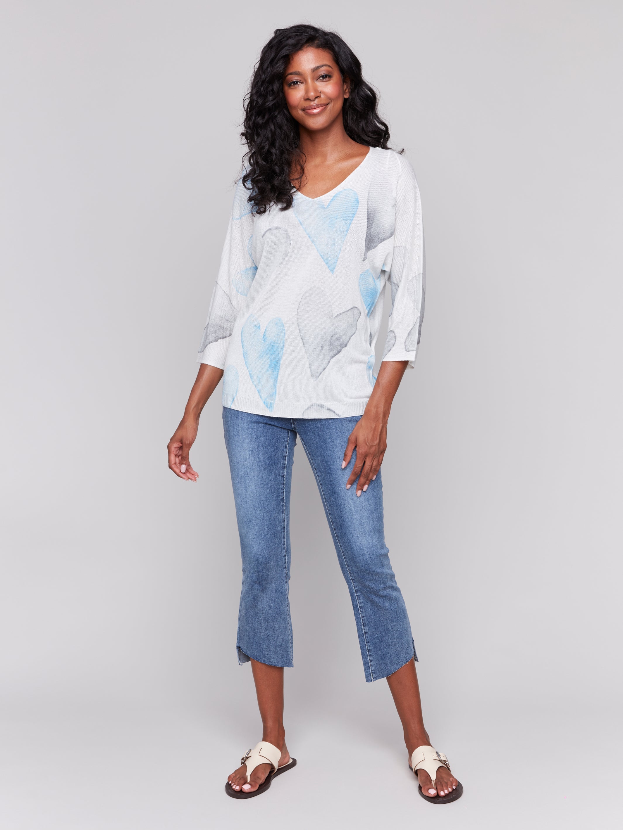 Chandail Tricot Léger Coeur